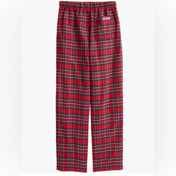 Vineyard Vines Red Plaid Flannel Lounge Pants for Men EUC Size Medium - Picture 2 of 4